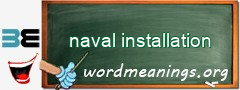WordMeaning blackboard for naval installation